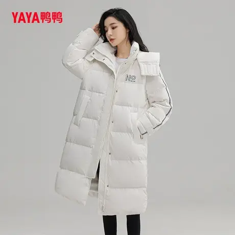 鸭鸭羽绒服女长款2023年新品时尚韩版加厚潮流时尚保暖羽绒外套C图片