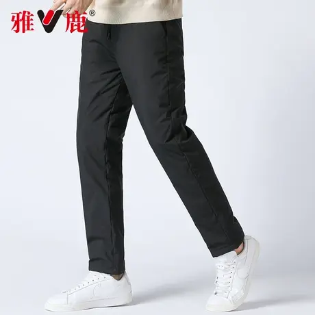 雅鹿鹅绒羽绒裤男2022冬季新款加厚保暖防寒运动东北大棉裤休闲裤图片