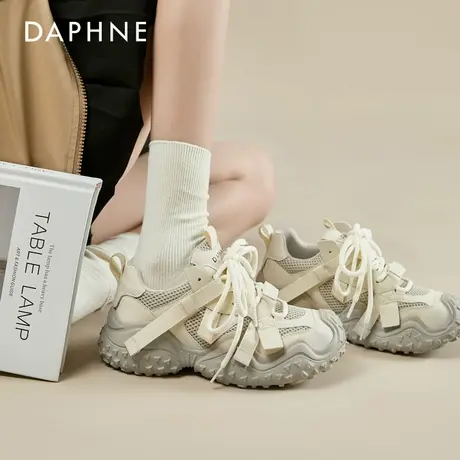 达芙妮厚底老爹鞋女2025新款夏季女鞋增高登山运动鞋透气鞋子网面商品大图