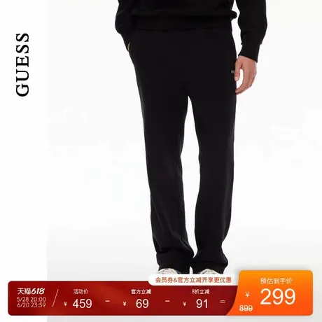 GUESS男士百搭运动风字母logo休闲长裤-MO3K9130K商品大图