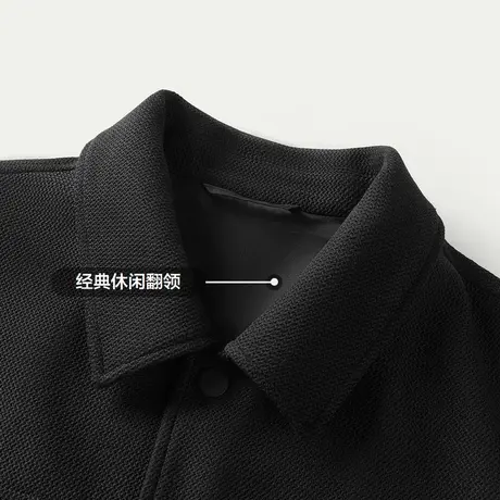 HLA海澜之家轻商务时尚系列夹克23春秋新翻领口袋装饰休闲外套男商品大图