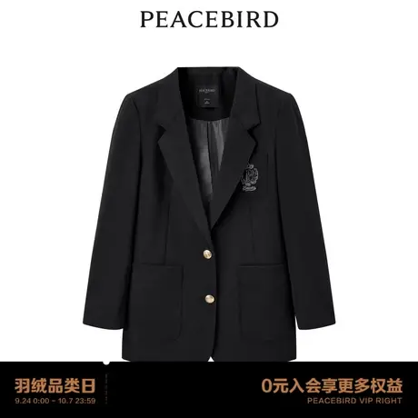 【商场同款】太平鸟女装2023秋季新款学院风西装A1BAD3401图片