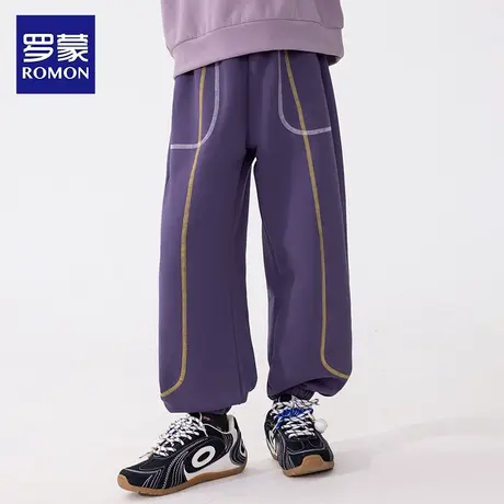 罗蒙童装女童休闲卫裤春秋款2025女孩大童秋装运动裤儿童时髦长裤商品大图