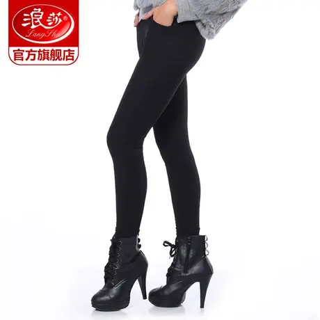 【清仓特价捡漏】浪莎保暖裤秋冬女士高腰时尚双层显瘦外穿打底裤图片