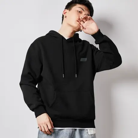 唐狮连帽卫衣男春秋季宽松薄款套头帽衫美式外套衣服上衣ins潮牌商品大图