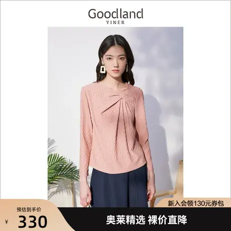 音儿美地女装2022秋季新款长袖女设计感针织衫商品大图