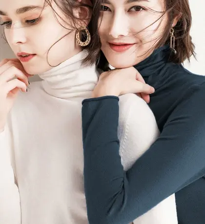 2023年新款秋冬季设计感小众外穿内搭针织打底衫女士爆款高领毛衣图片