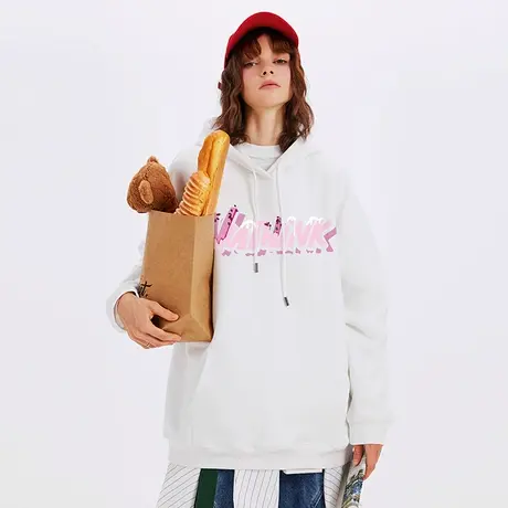 Nuthink美式潮流字母连帽卫衣男潮高街潮牌ins大码宽松春季外套商品大图