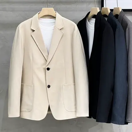 色织春装高级感小西装男商务休闲西服韩版春秋百搭男士单西薄外套商品大图