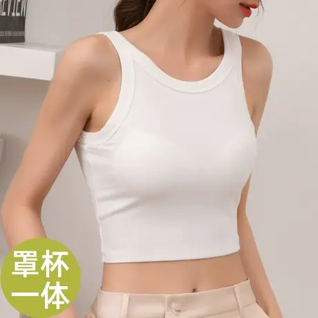 背心女内搭带胸垫文胸一体式美背内衣夏季打底无袖吊带防走光抹胸商品大图