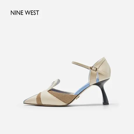 Nine West/玖熙运动风拼色包头绊带凉鞋2024年夏季新款维利跟单鞋图片
