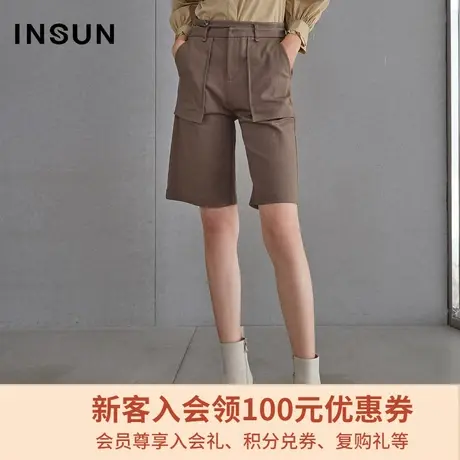 恩裳春季时尚工装风宽松舒适收脚休闲裤中裤短裤女图片