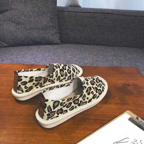 2020新款一脚蹬懒人女鞋韩版百搭帆布鞋平底渔夫鞋软底孕妇护士鞋商品大图