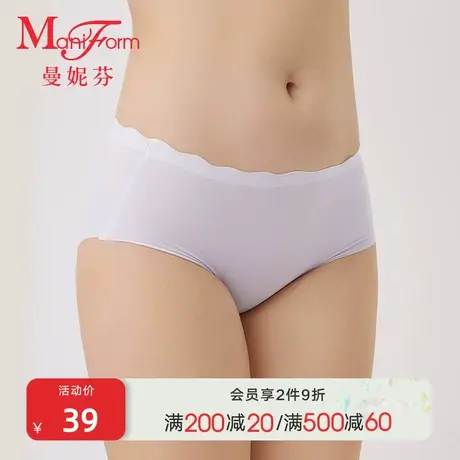 曼妮芬少女无痕内裤舒适中腰低脚裤学生低角裤内搭底裤20612211商品大图