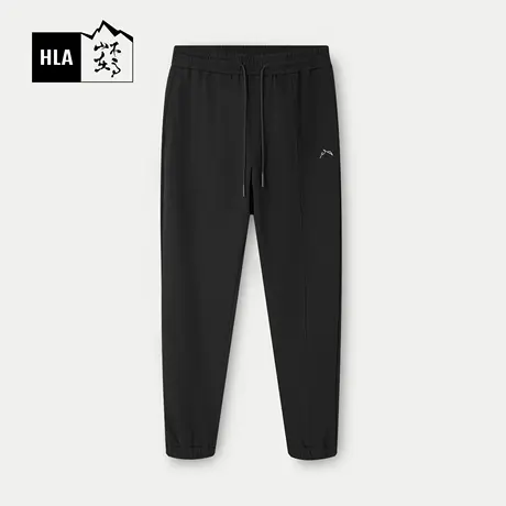 HLA/海澜之家宽松休闲裤2024春秋季新款弹力松紧腰锥形卫裤子男士商品大图