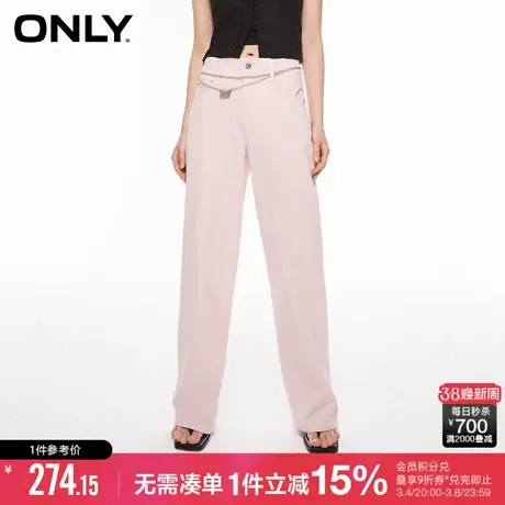 ONLY秋季潮流百搭高腰显瘦直筒老爹牛仔裤女商品大图