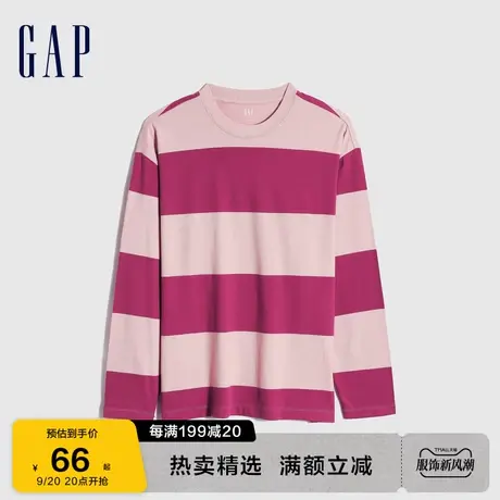 【碳素软磨】Gap男装纯棉长袖T恤735043秋季款时尚休闲上衣商品大图