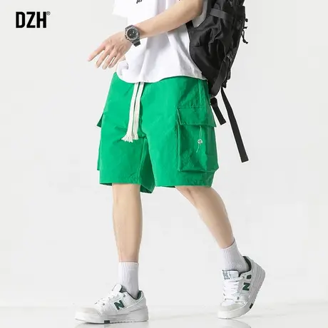绿色工装短裤休闲宽松五分裤男夏季薄款夏天裤子男士2023新款夏裤商品大图