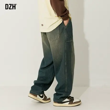 男士美式牛仔裤男款裤子设计感高级宽松阔腿裤休闲牛仔长裤男秋季商品大图