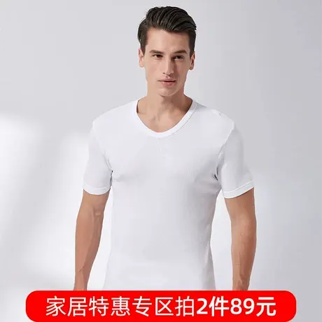 【拍2件89】Asianbum亲肤棉质居家修身运动透休闲V领圆领T桖背心商品大图