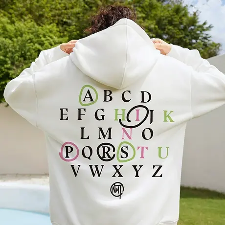 Nuthink宽松连帽衫大码卫衣潮牌美式高街男潮冬季2023新款外套商品大图