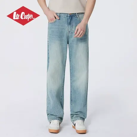 Lee Cooper/李库珀 复古牛仔裤男士25新款潮流宽松休闲蓝色直筒裤商品大图