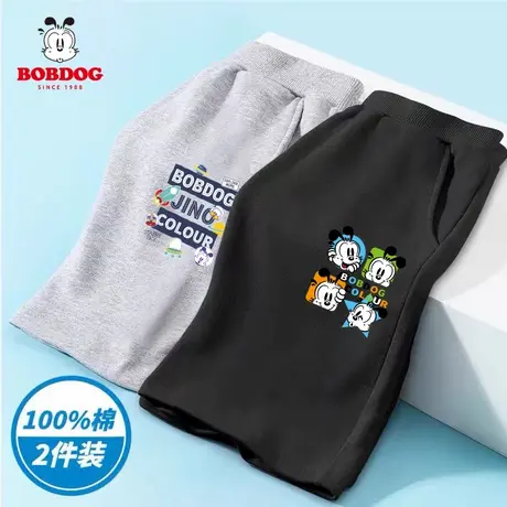巴布豆儿童夏季裤子纯棉100%新款男孩运动裤帅气百搭休闲男童短裤商品大图