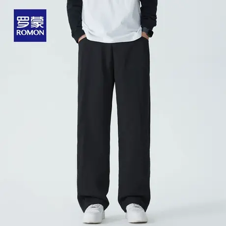 罗蒙男士商务休闲西裤2025秋季新款时尚百搭休闲裤日常垂感直筒裤图片