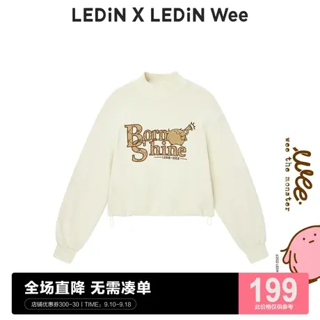 【Wee联名系列】乐町老花字母短款卫衣秋冬新款卫衣C1BFC4302图片