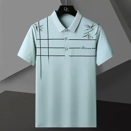 纯棉休闲衬衫领polo衫男潮流夏季翻领短袖t恤男士潮牌修身汗衫ins商品大图
