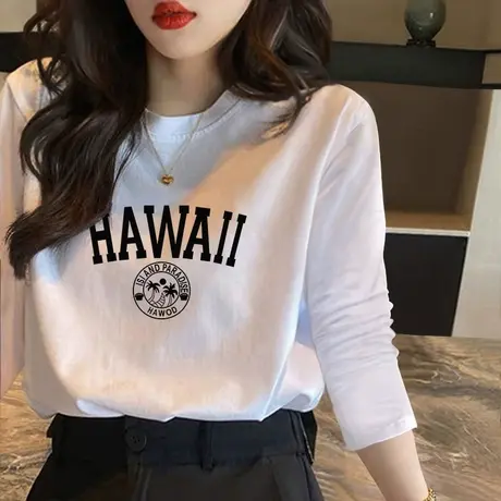 长袖t恤女秋装2022年新款设计感小众别致内搭学生上衣洋气打底衫图片