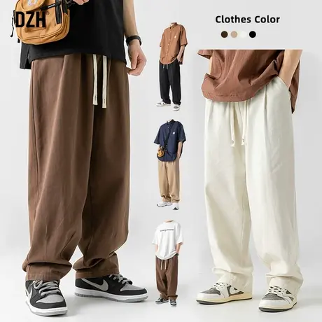 男士美式工装裤子男款秋季高街vibe宽松运动长裤休闲裤直筒裤垂感商品大图