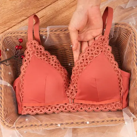 内衣女小胸聚拢文胸三角杯无钢圈调整型收副乳感豹纹bra奥维丝丽商品大图
