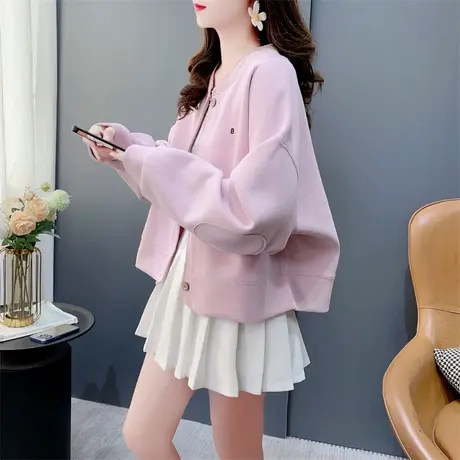 今年流行小个子卫衣开衫女春季2024年新款宽松休闲爆款外套上衣潮商品大图