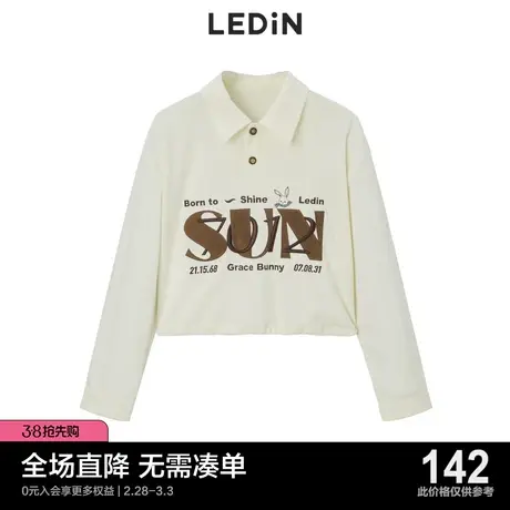 乐町主题纹样上衣秋冬新款polo卫衣女C1CEC4102图片