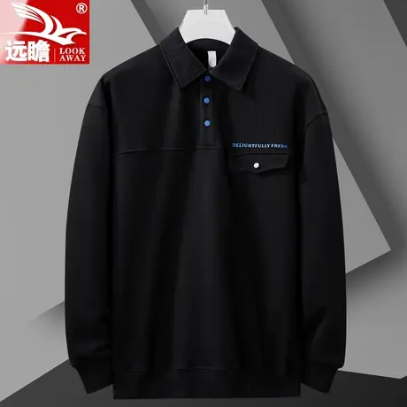 春秋季圆领卫衣男士2023新款潮牌宽松休闲运动套头长袖上衣男体恤商品大图