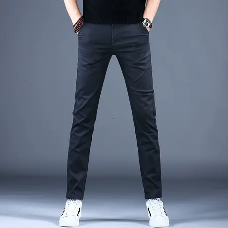 2023男士新款牛仔裤子简约刺绣花原宿风修身小直筒男潮牌百搭棉弹商品大图