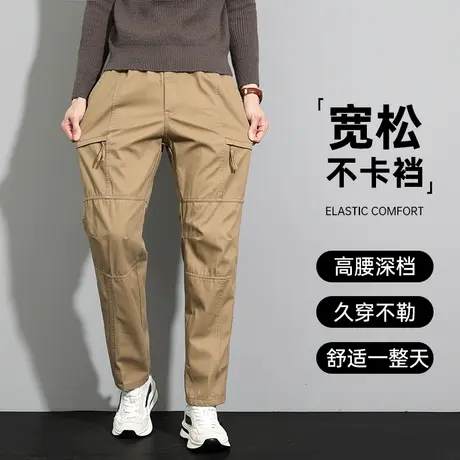 美式工装裤男大码秋季复古男士休闲裤子户外冲锋裤男款耐磨工作裤商品大图