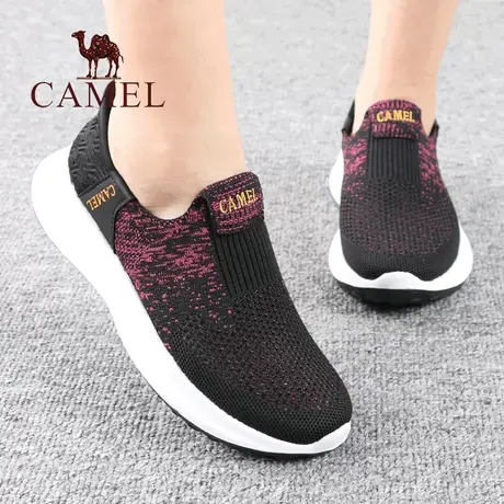 Camel/骆驼女鞋春夏季新款品网眼孔透气轻便舒适厚底户外休闲鞋子商品大图