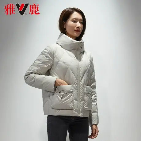 雅鹿小个子保暖羽绒服女短款时尚短外套2022冬季新款宽松面包服潮商品大图