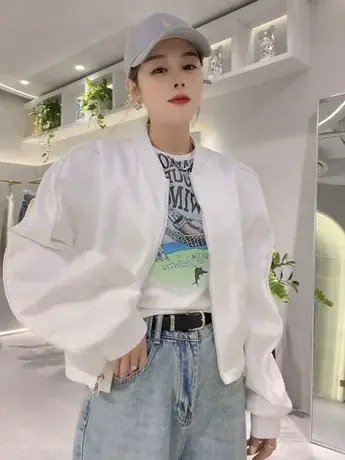 2023新款短款小香风外套女春秋韩系设计感小众初春棒球服夹克上衣商品大图