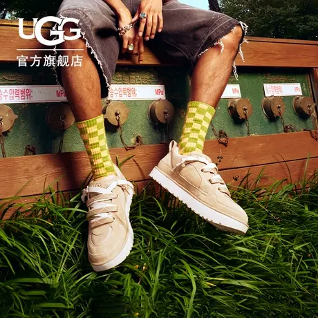 UGG春季新款男士时尚舒适纯色平底双色系带街头款休闲鞋 1169493商品大图