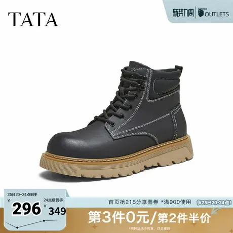 TATA他她工装鞋男款2025冬季舒适百搭休闲鞋马丁靴男低帮VPK01DD5商品大图