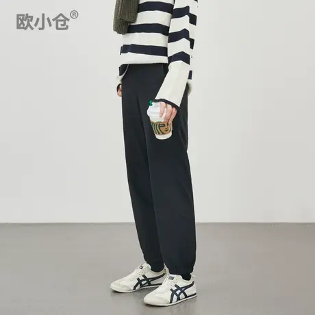 欧小仓气凝胶保暖裤系列 轻便御寒黑科技 秋冬运动卫裤束口气球裤商品大图