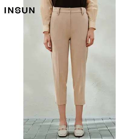 INSUN恩裳奥莱2023春季职场铅笔裤遮胯显瘦休闲裤图片