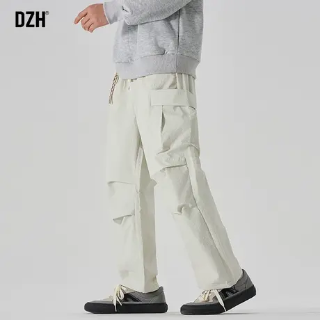 男士日系机能工装裤男秋款宽松直筒裤子2023新款户外冲锋衣伞兵裤商品大图