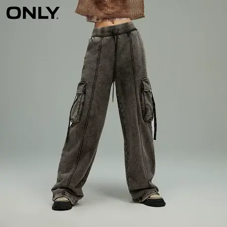 ONLY奥莱春季新款时尚百搭高腰显瘦工装直筒休闲裤女商品大图