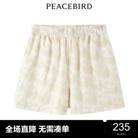 【商场同款】太平鸟女装2023年秋季新款印花纹样短裤A3GCD2F01图片