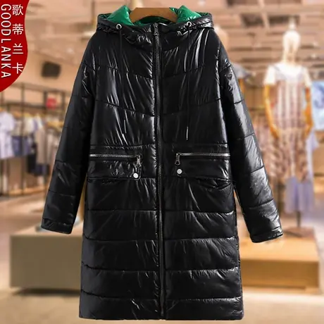 加肥加大码女装棉服250斤中年40岁年轻气质妈妈冬装长款过膝棉衣图片