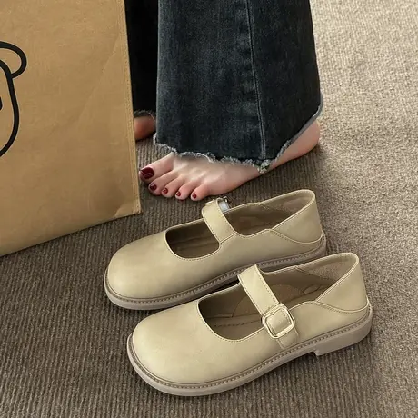 永希小皮鞋女2023年新款爆款复古网红玛丽珍鞋春夏季通勤平底单鞋商品大图